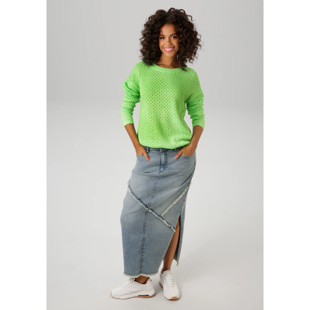 Aniston CASUAL Strickpullover Aus Effektvollem Melange-Garn - NEUE KOLLEKTION