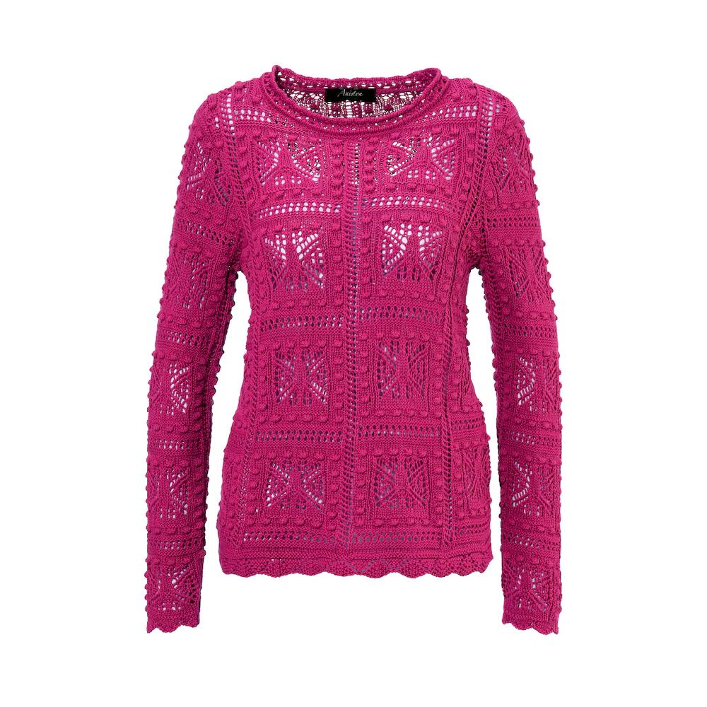 Aniston CASUAL Strickpullover Im Attraktiven Ajour-Muster-Mix - NEUE KOLLEKTION