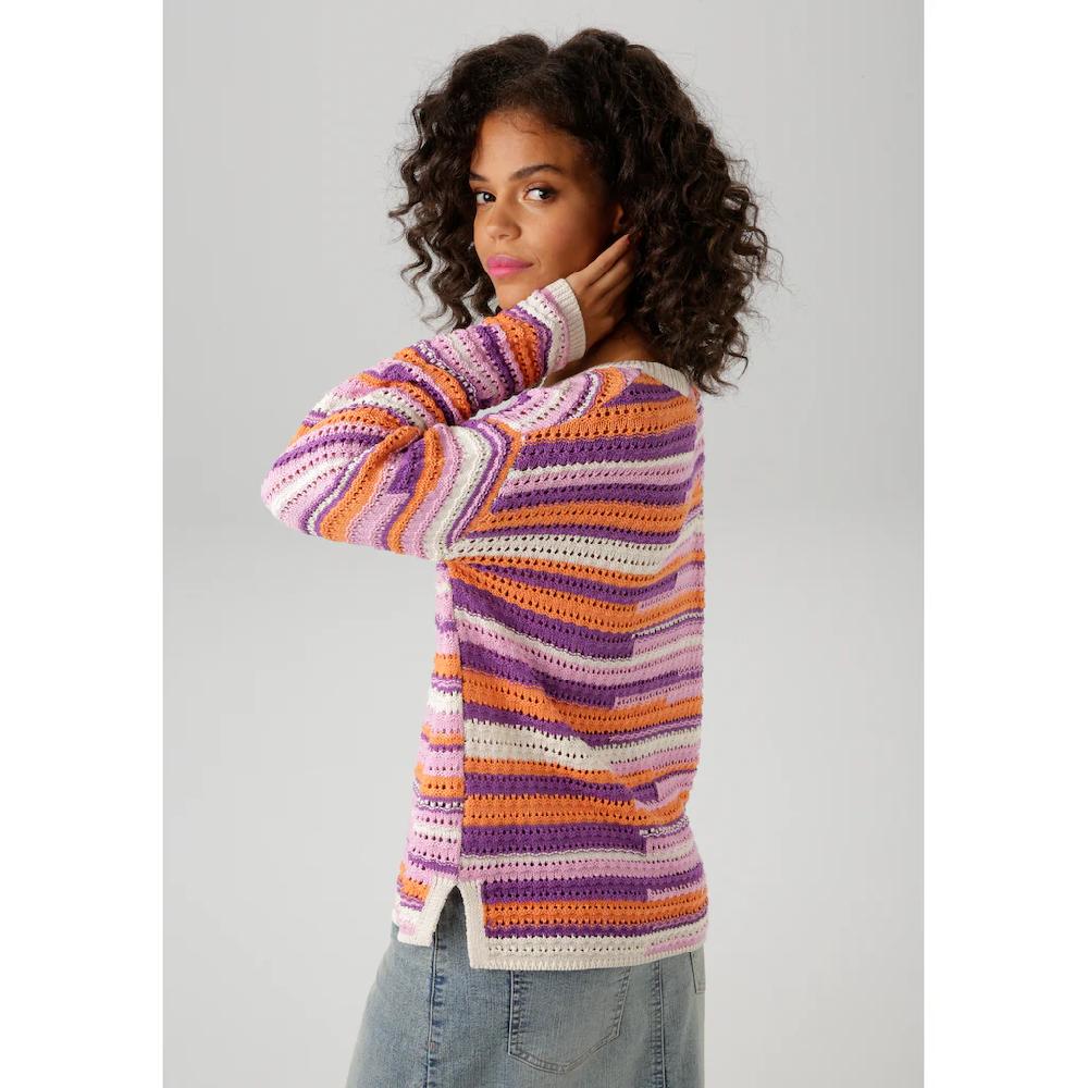 Aniston CASUAL Strickpullover Im Extravagantem Streifen-Dessin - NEUE KOLLEKTION