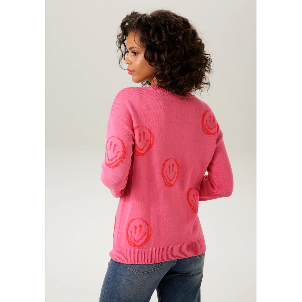Aniston CASUAL Strickpullover Mit Eingestrickten Smileys