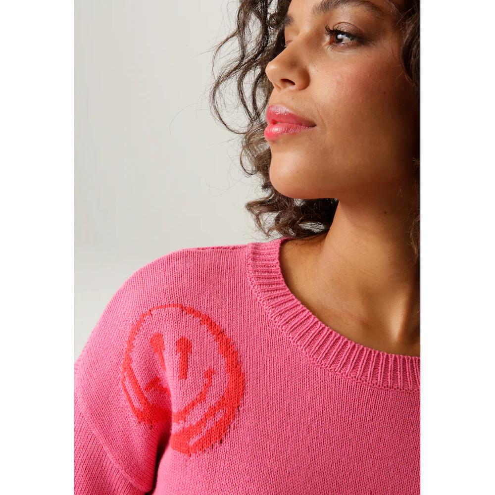 Aniston CASUAL Strickpullover Mit Eingestrickten Smileys