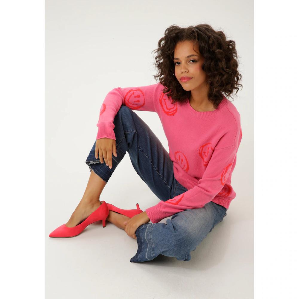 Aniston CASUAL Strickpullover Mit Eingestrickten Smileys