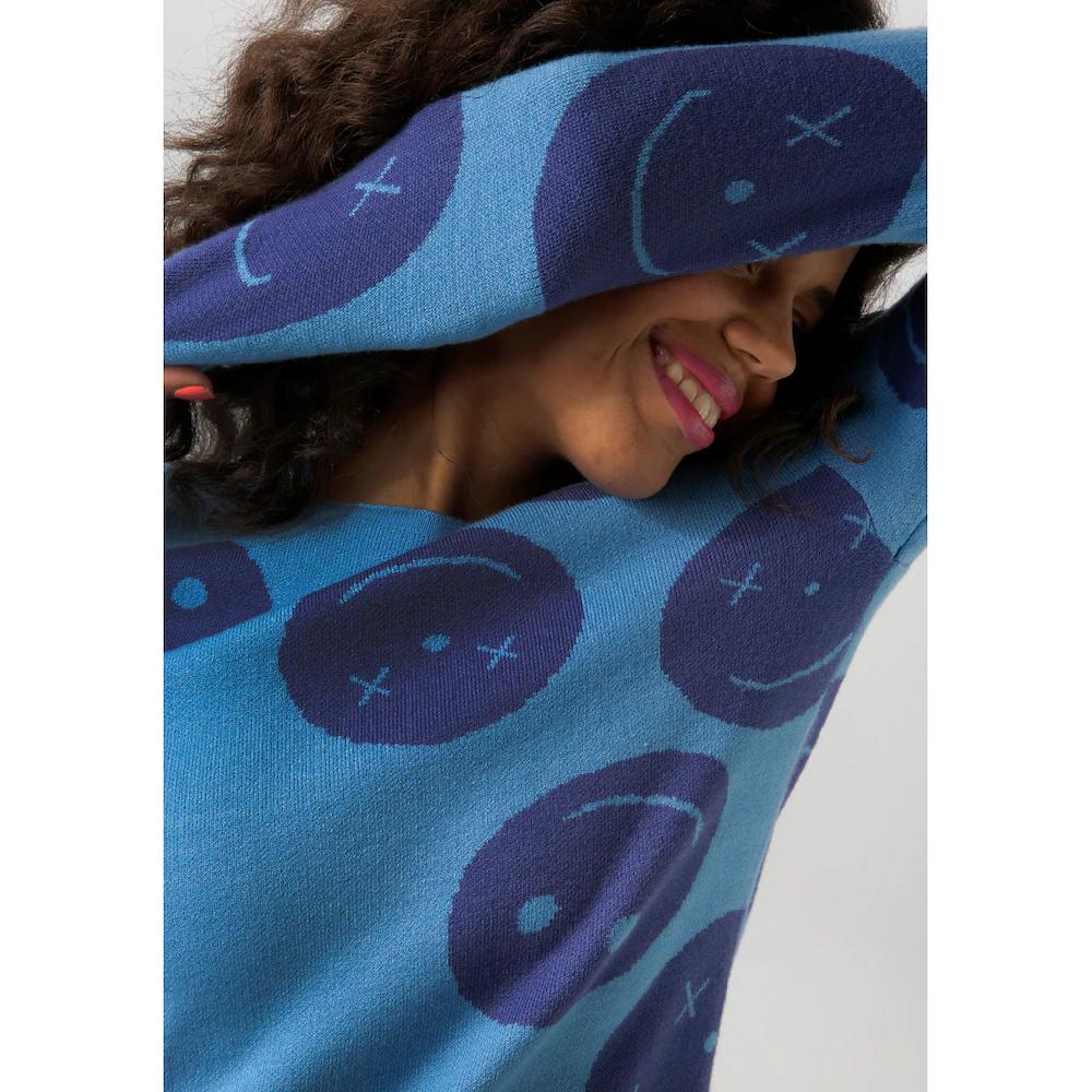 Aniston CASUAL Strickpullover Mit Eingestrickten Smileys - NEUE KOLLEKTION