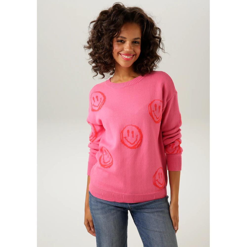 Aniston CASUAL Strickpullover mit eingestrickten Smileys