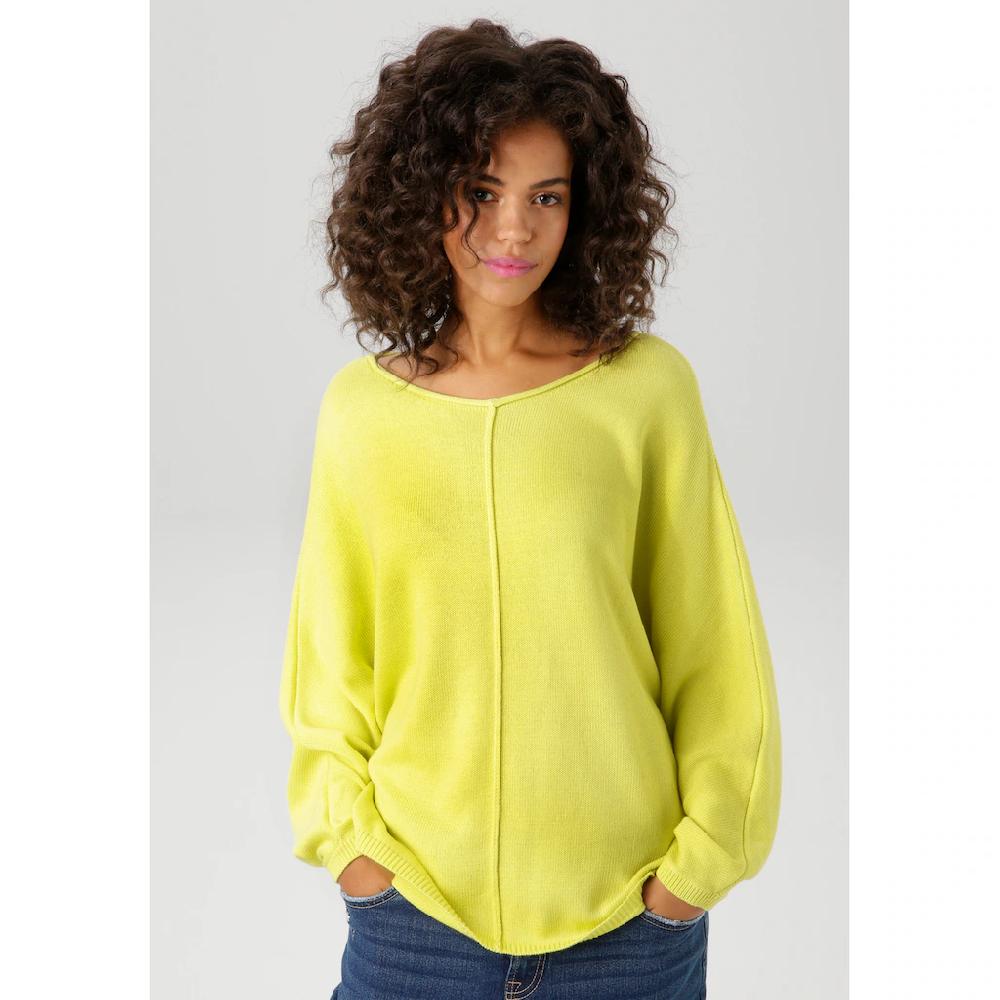 Aniston CASUAL Strickpullover mit langen Fledermaus-Ärmeln - NEUE KOLLEKTION