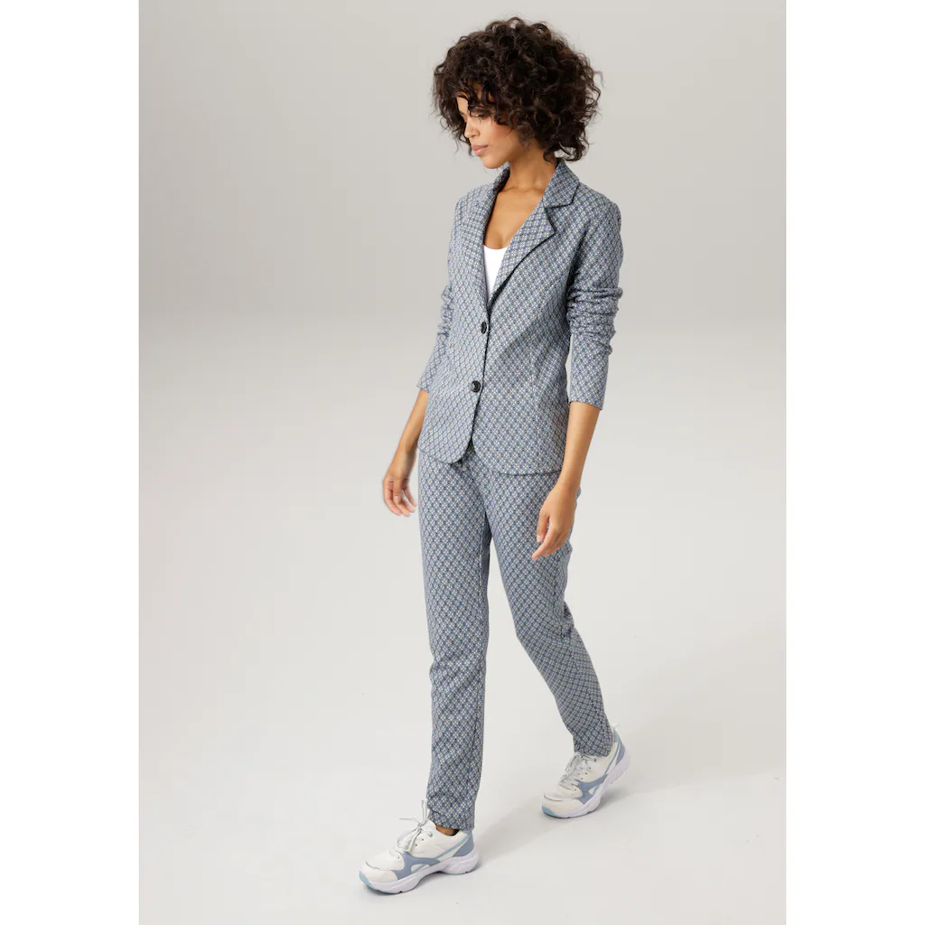 Aniston CASUAL Sweatblazer Im Extravagantem Karo-Dessin