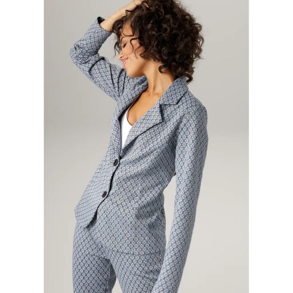 Aniston CASUAL Sweatblazer im extravagantem Karo-Dessin