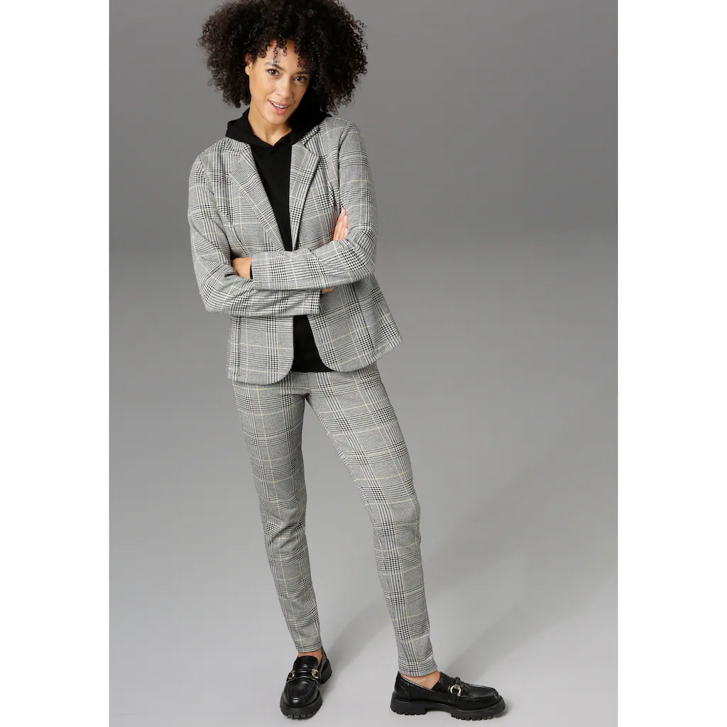 Aniston CASUAL Sweatblazer im Karo-Dessin