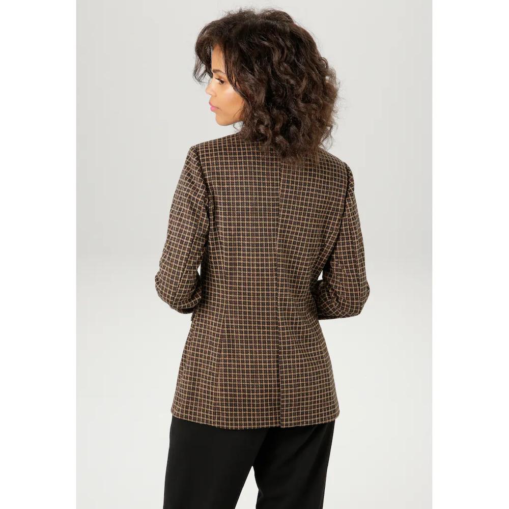Aniston CASUAL Sweatblazer Im Trendigen Karo-Dessin