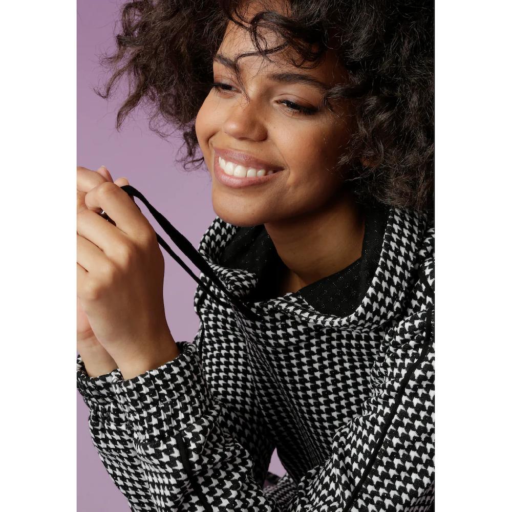 Aniston CASUAL Sweatshirt Kapuze Mit Bindeband Regulierbar