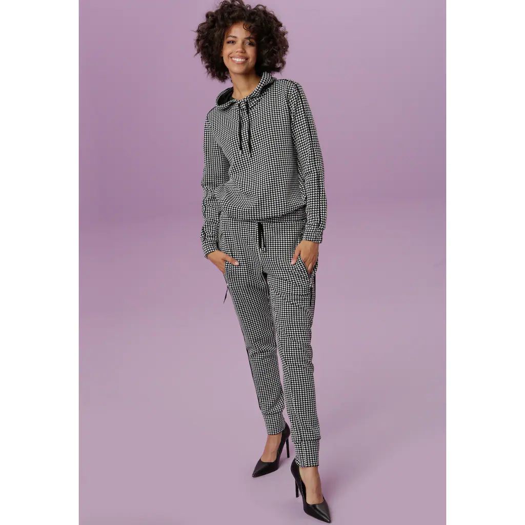 Aniston CASUAL Sweatshirt Kapuze Mit Bindeband Regulierbar