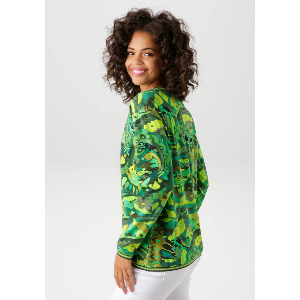Aniston CASUAL Sweatshirt Mit Extravagantem Druck Im Batik-Dessin - NEUE KOLLEKTON