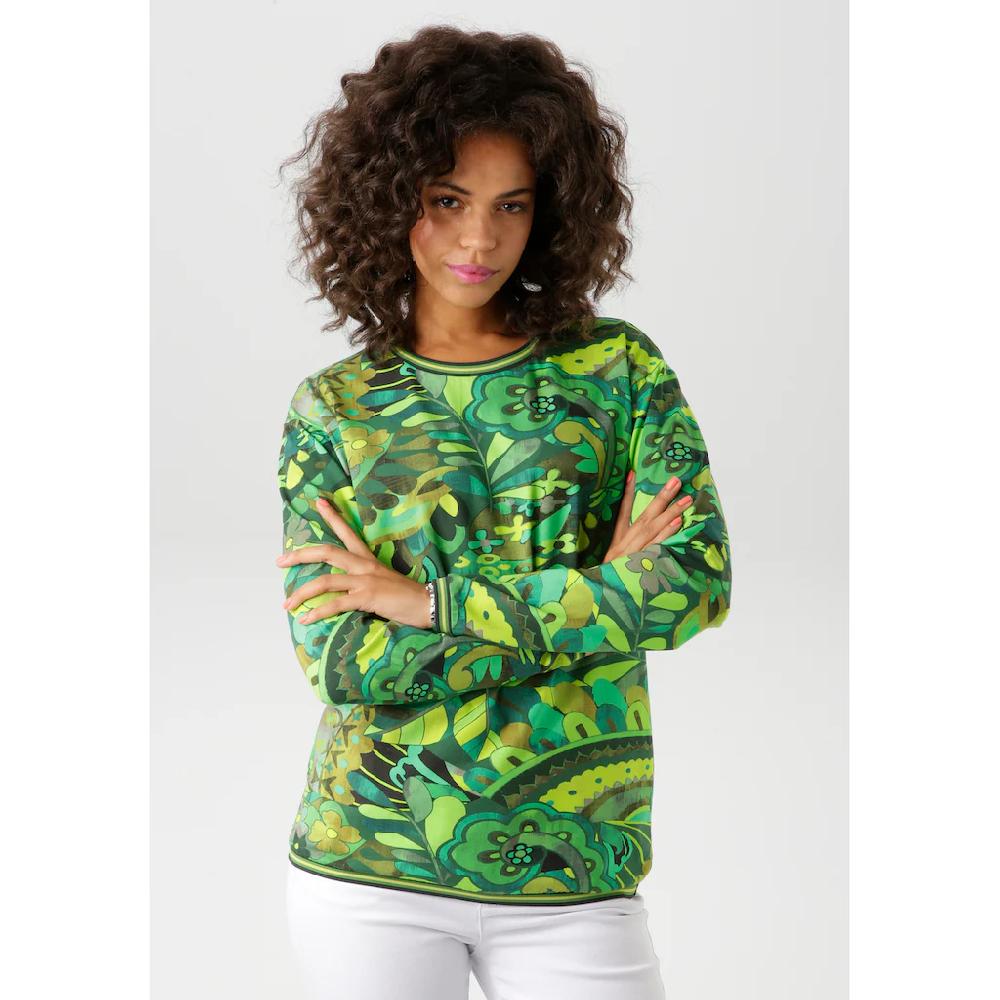 Aniston CASUAL Sweatshirt mit extravagantem Druck im Batik-Dessin - NEUE KOLLEKTON