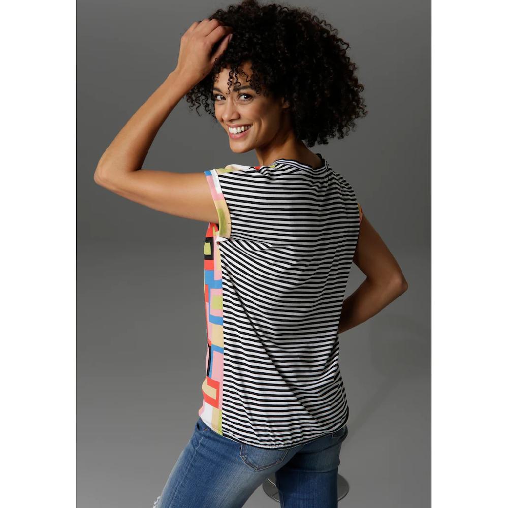Aniston CASUAL T-Shirt Im Material- Und Mustermix