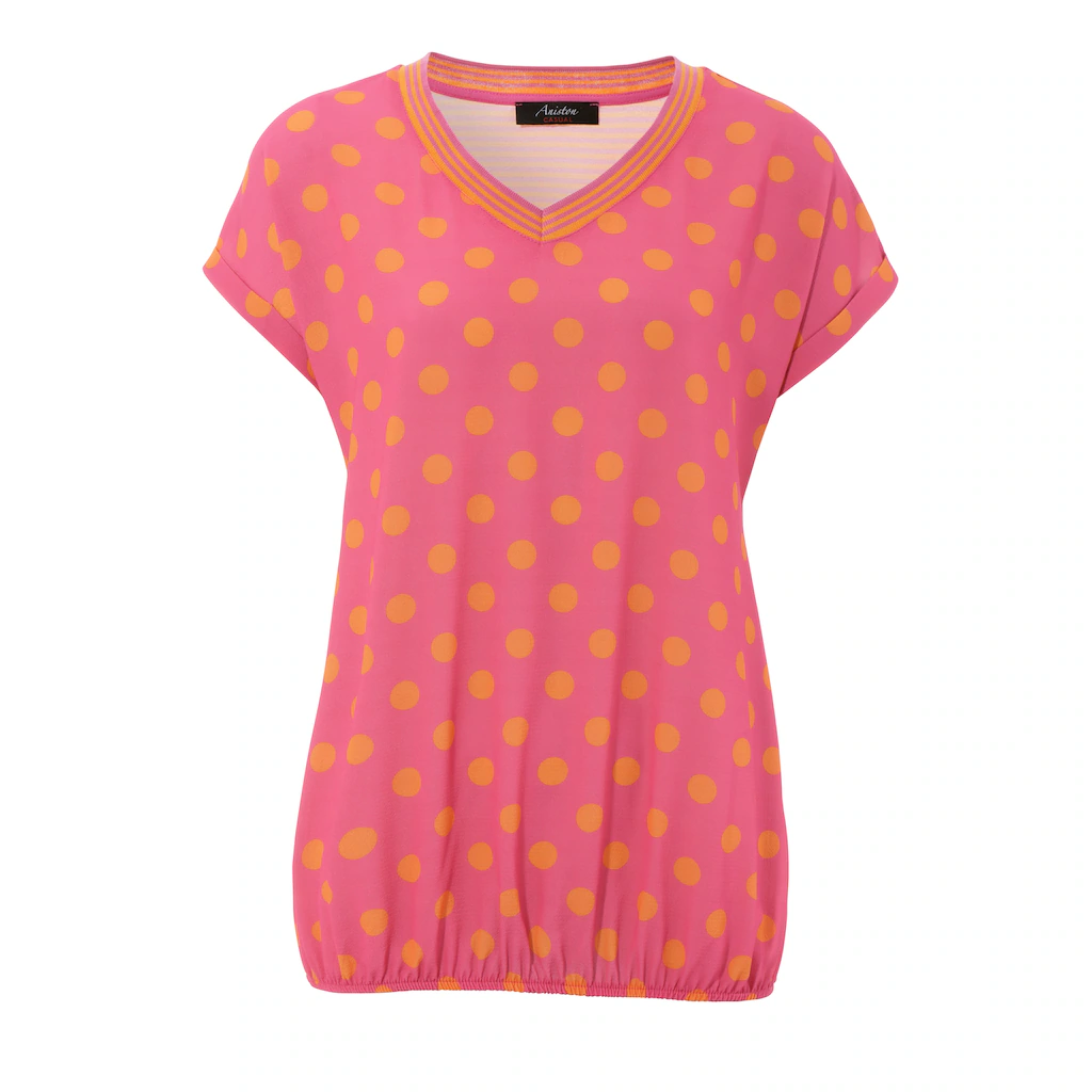 Aniston CASUAL T-Shirt Im Material- Und Mustermix