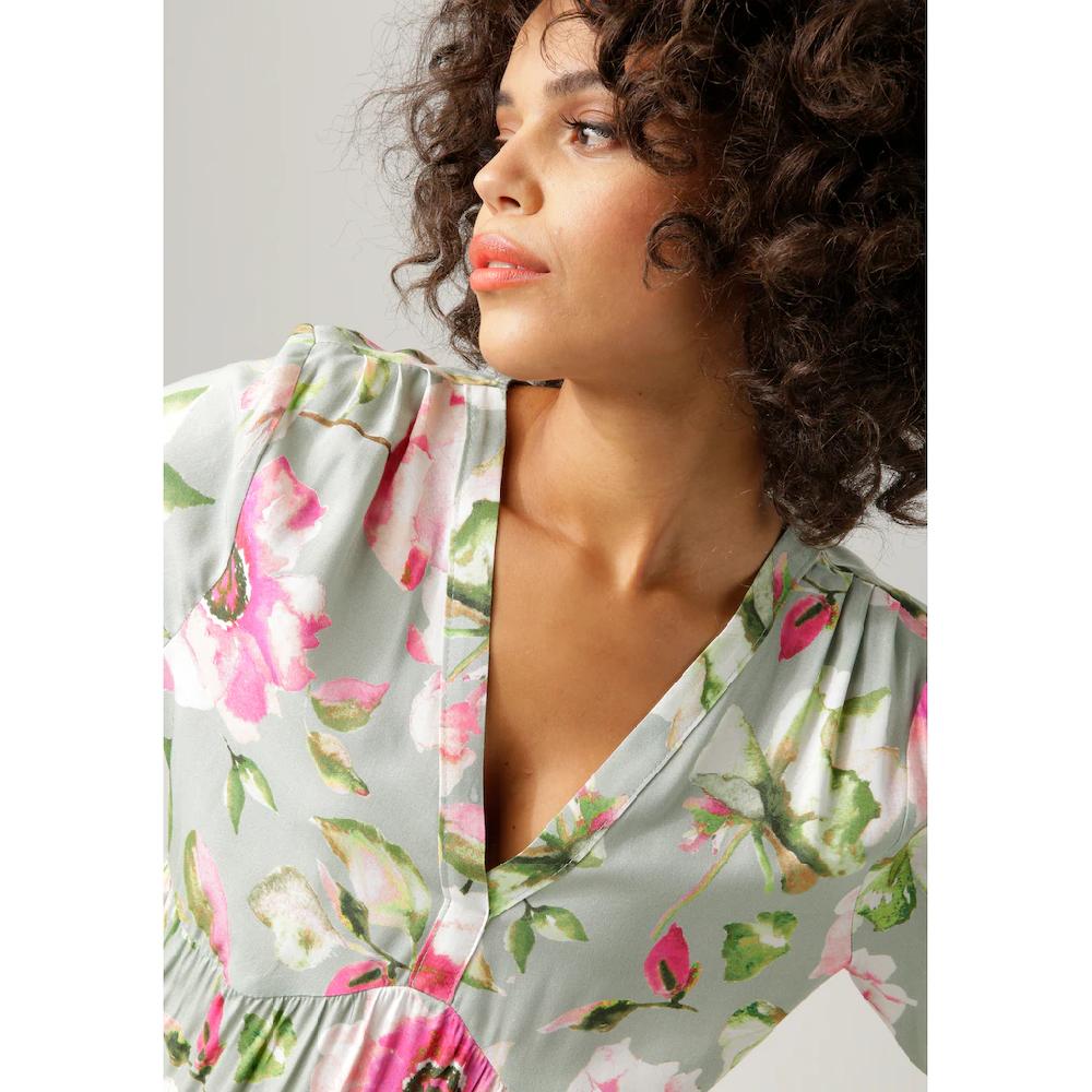 Aniston CASUAL Tunikakleid Mit Fantasievollem Blumendruck