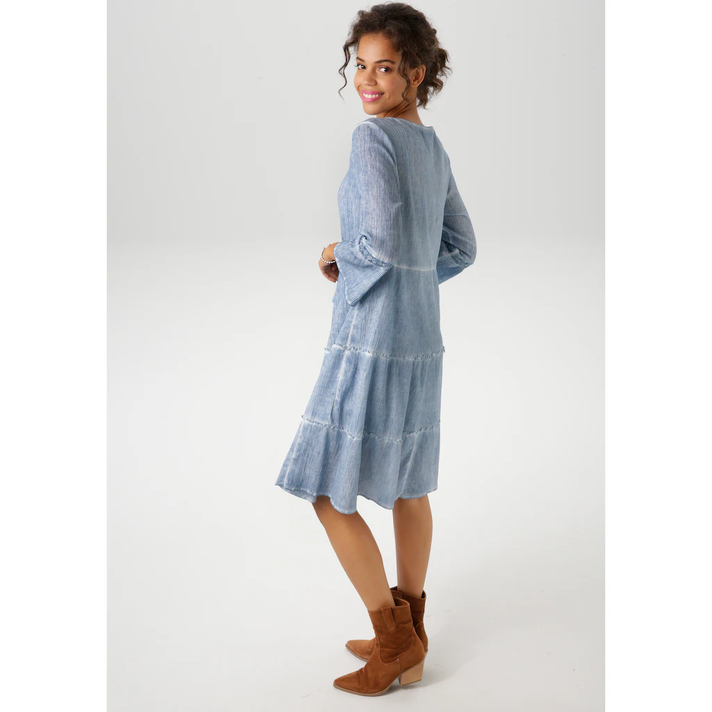 Aniston CASUAL Tunikakleid (mit Jersey-Unterkleid) Mit Aufwändiger Spitzenverzierung