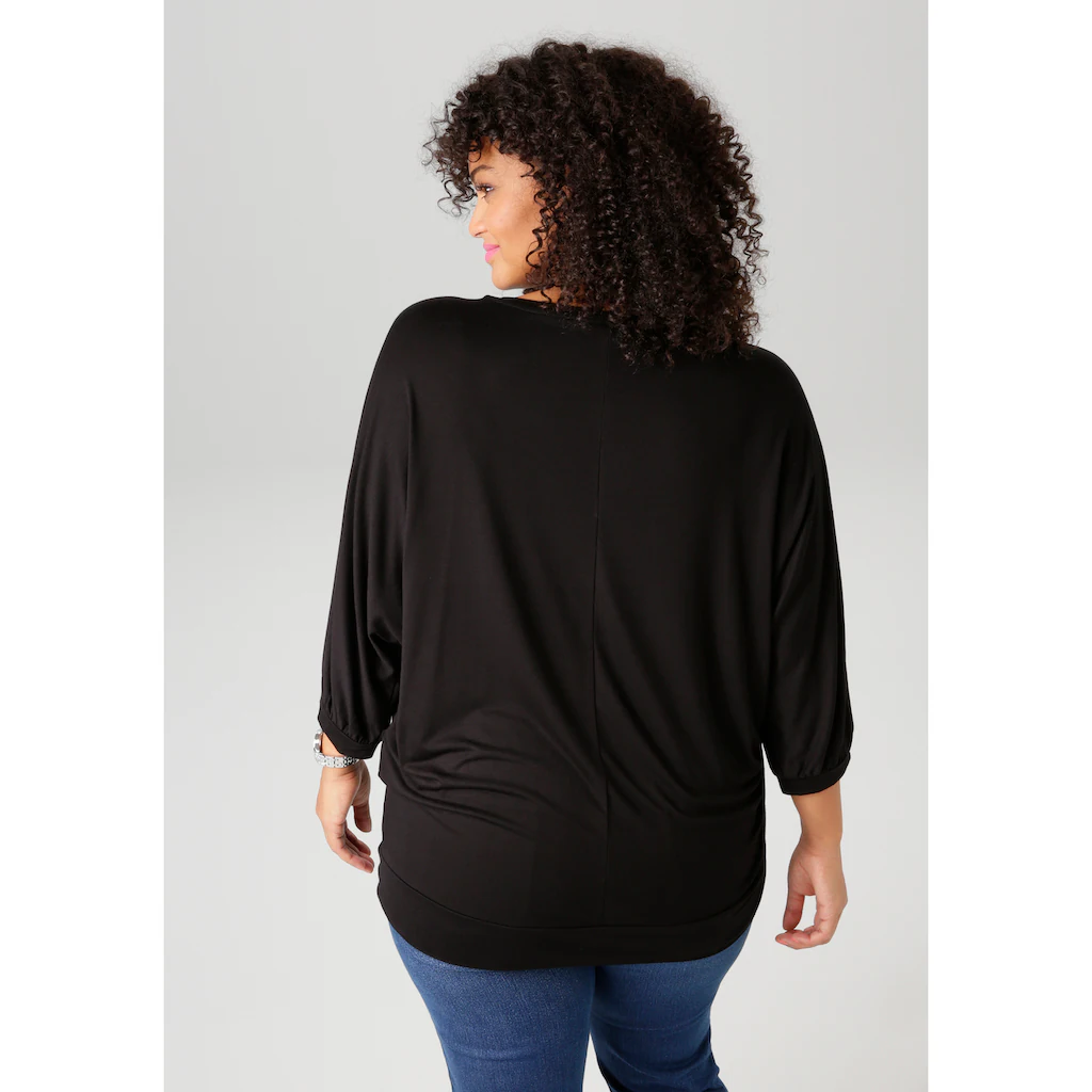 Aniston PLUS 3/4-Arm-Shirt Mit Trendigem Druckmotiv - NEUE KOLLEKTION