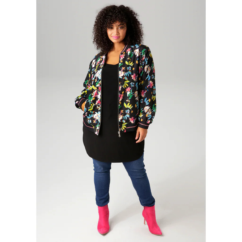 Aniston PLUS Blouson Mit Blumendruck - NEUE KOLLEKTION
