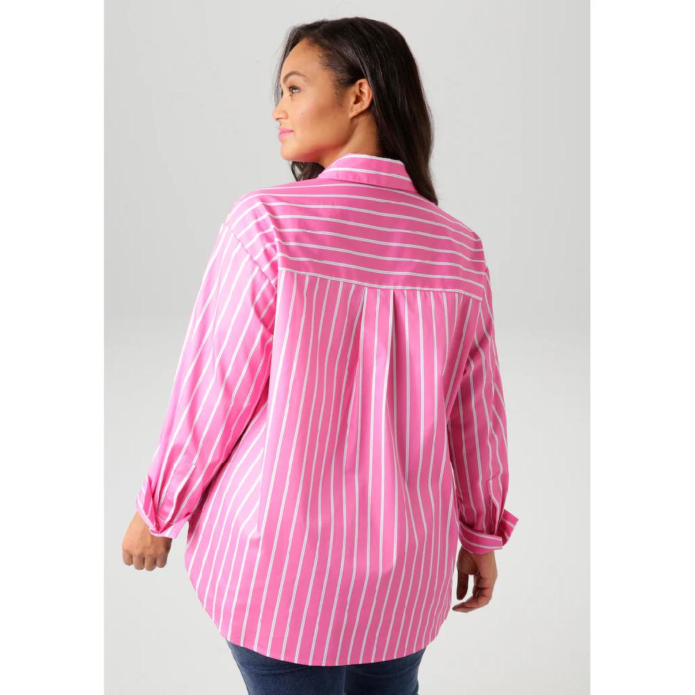 Aniston PLUS Hemdbluse In 2 Unterschiedlichen Streifen-Dessins - NEUE KOLLEKTION