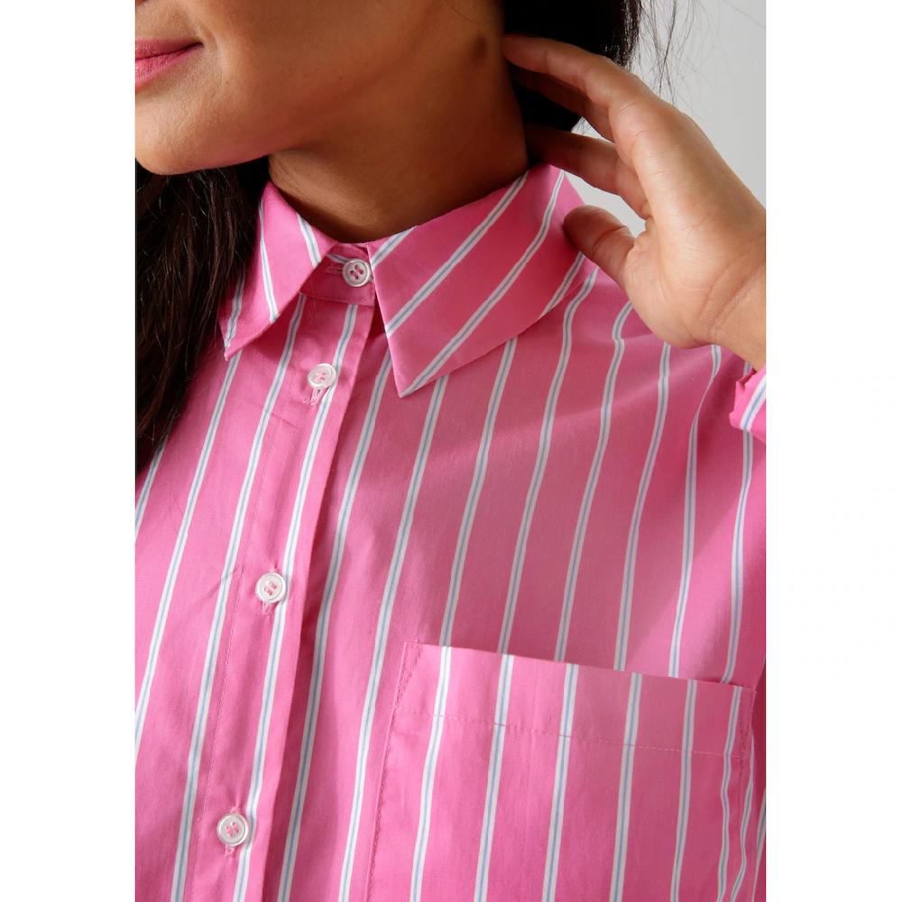 Aniston PLUS Hemdbluse In 2 Unterschiedlichen Streifen-Dessins - NEUE KOLLEKTION