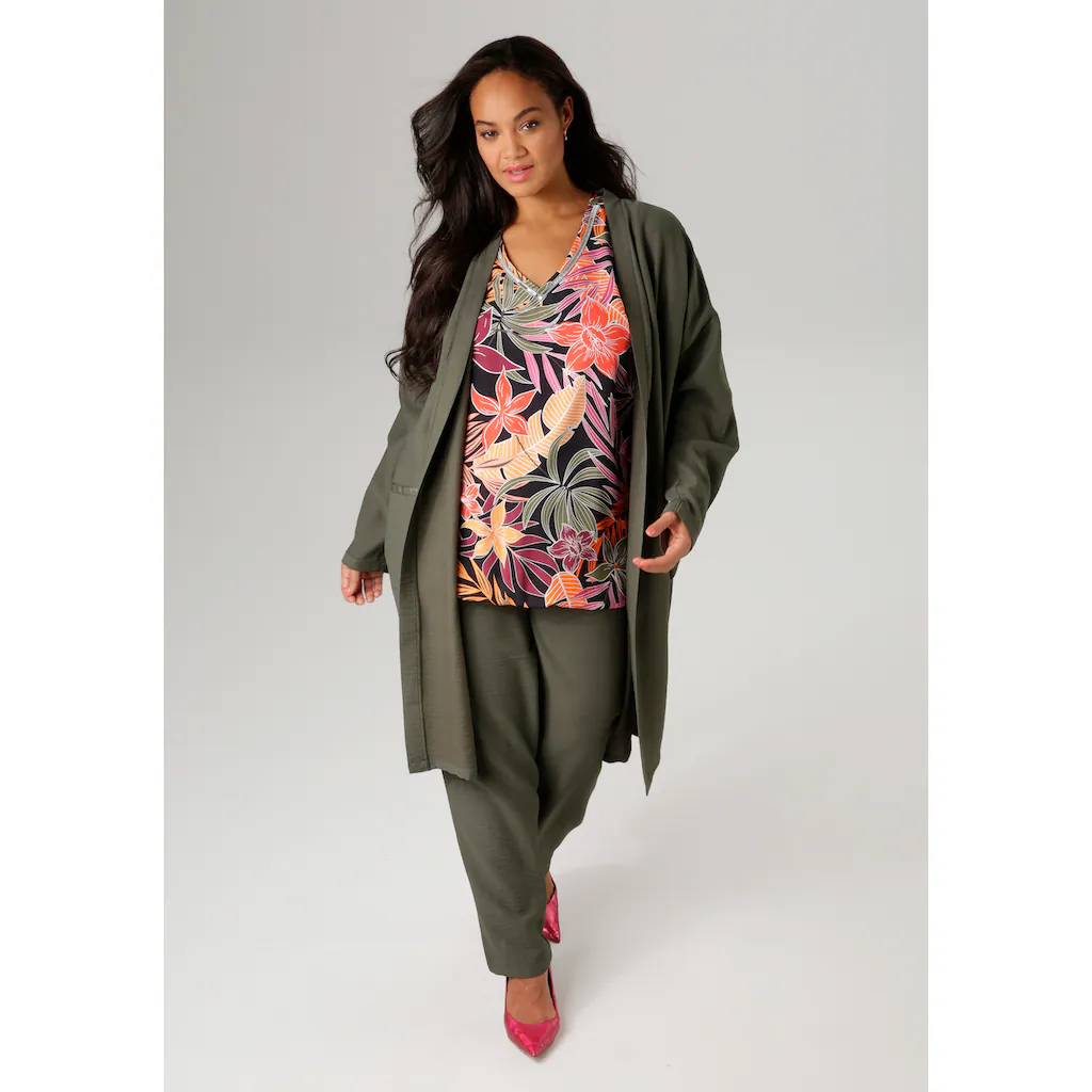 Aniston PLUS Langjacke aus strukturierter Ware - NEUE KOLLEKTION