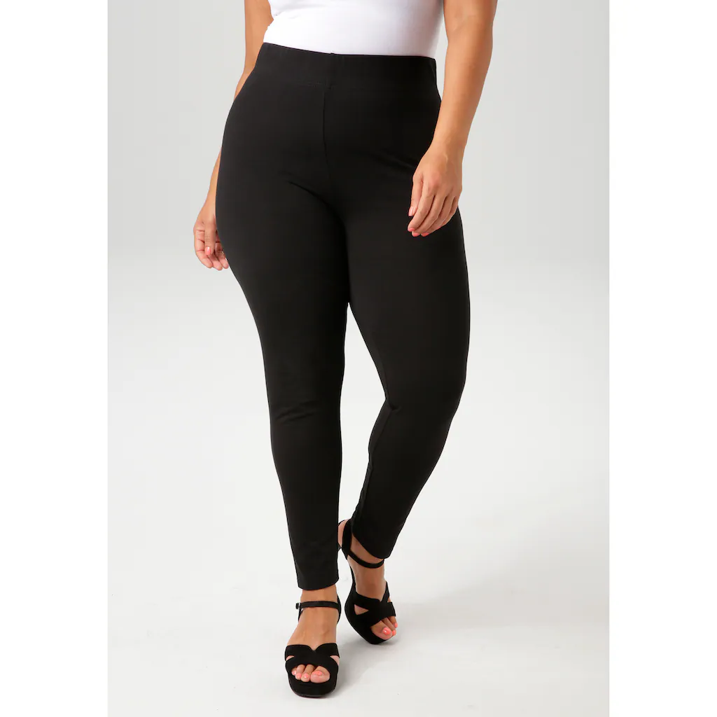 Aniston PLUS Leggings aus elastischer Single Jersey-Qualität - NEUE KOLLEKTION