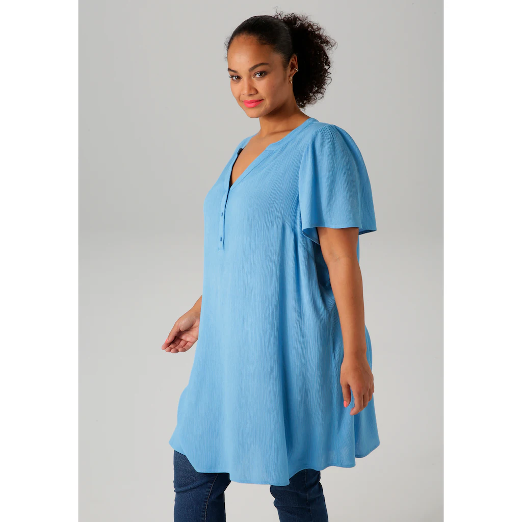 Aniston PLUS Longbluse in trendiger Crepe-Qualität - NEUE KOLLEKTION