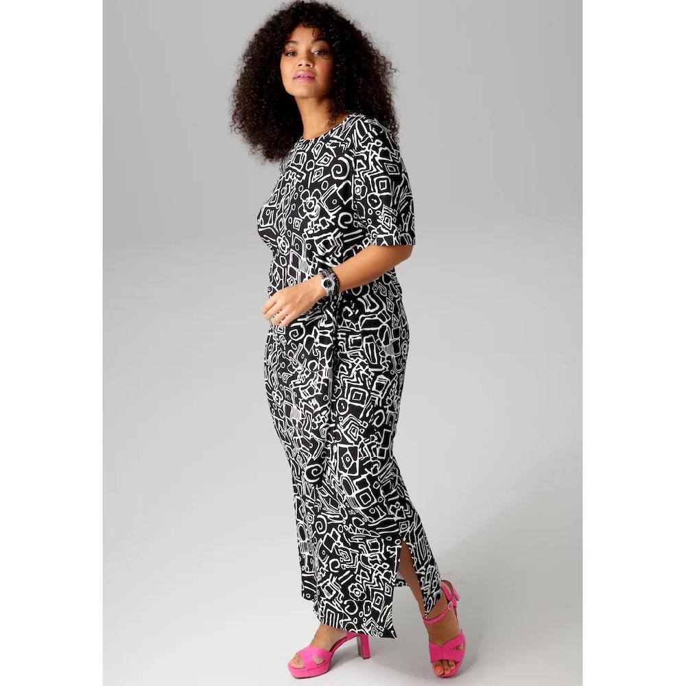Aniston PLUS Maxikleid In Wickel-Optik Durch Seitliches Bindeband - NEUE KOLLEKTION
