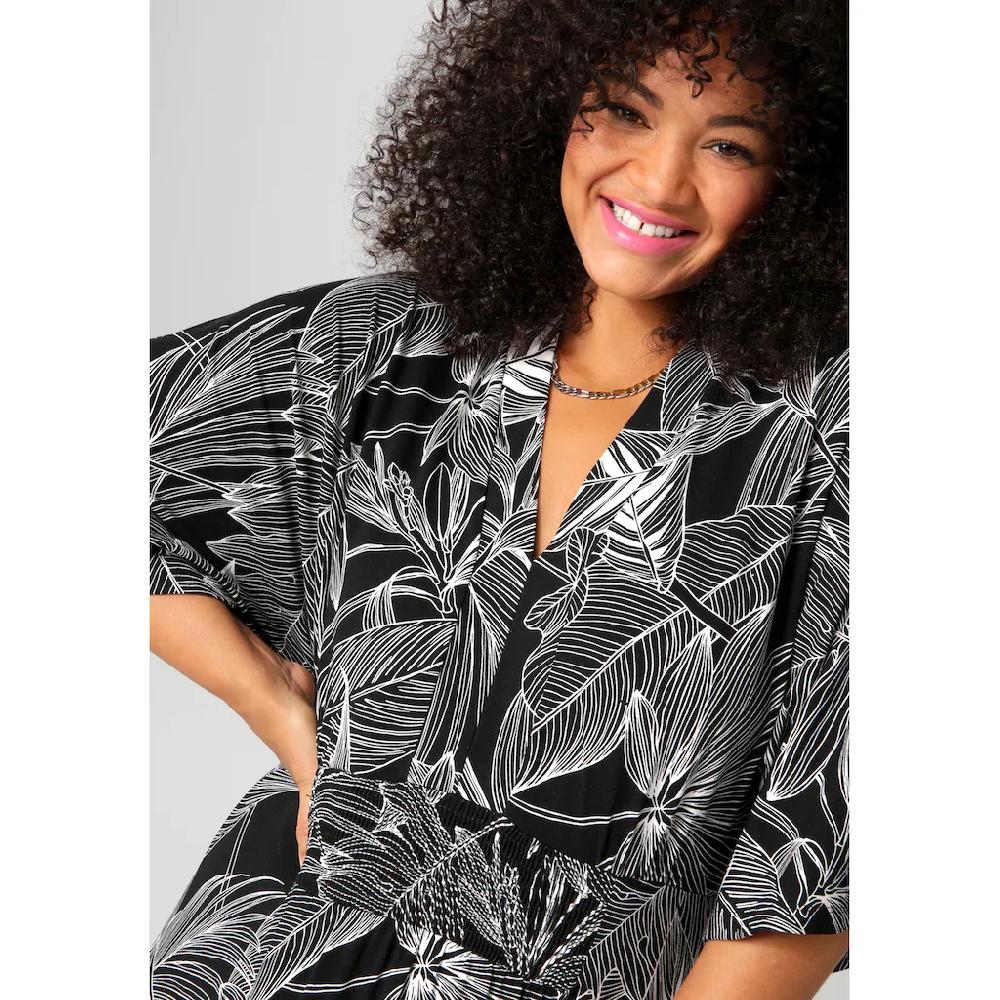 Aniston PLUS Maxikleid Mit Bezaubernden Großflächigen Blättern Bedruckt - NEUE KOLLEKTION