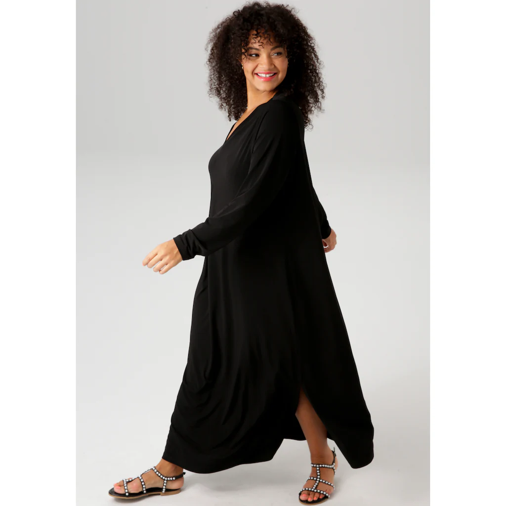 Aniston PLUS Maxikleid Mit Raffinieren Seitenschlitzen - NEUE KOLLEKTION