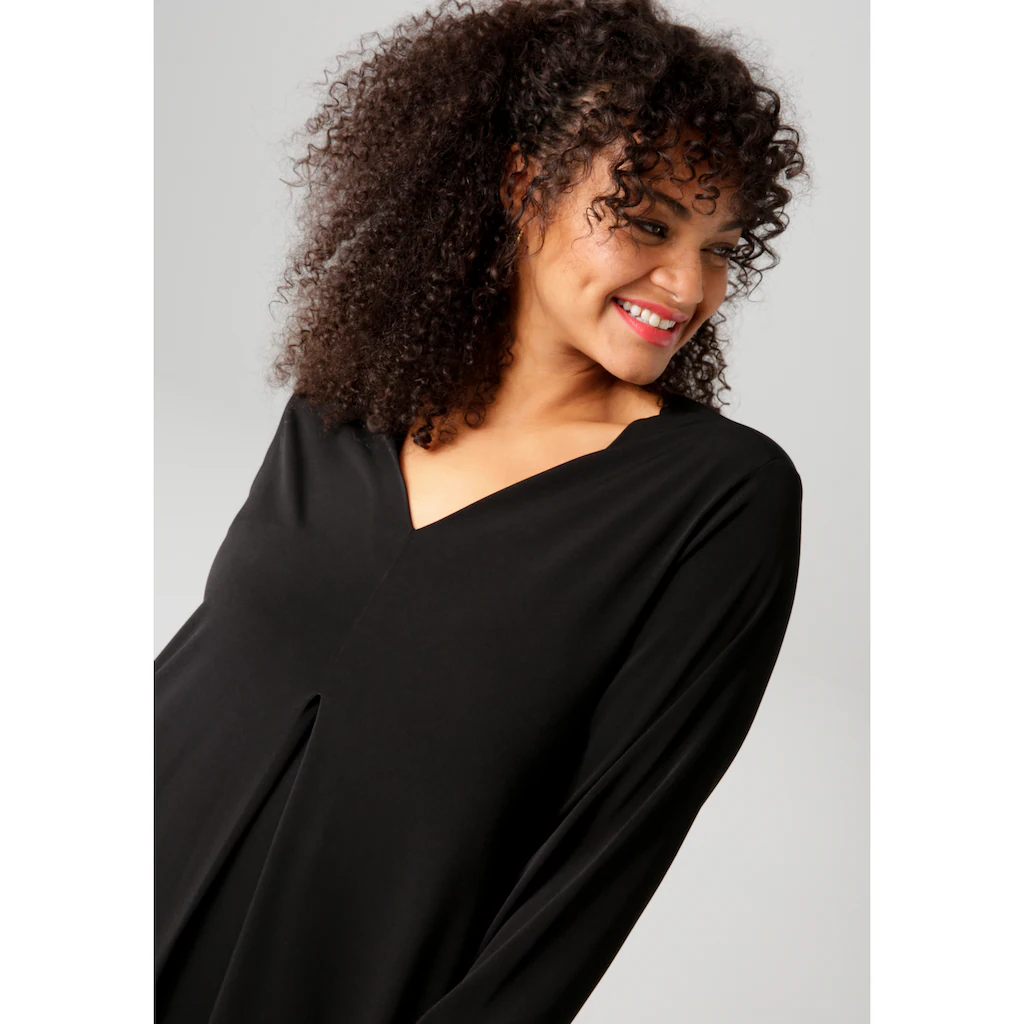 Aniston PLUS Maxikleid Mit Raffinieren Seitenschlitzen - NEUE KOLLEKTION