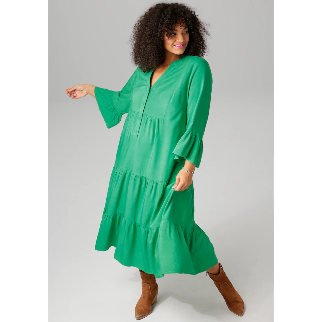 Aniston PLUS Midikleid In Trendigen Farben - NEUE KOLLEKTION