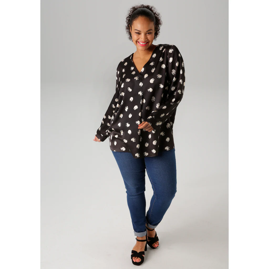 Aniston PLUS Schlupfbluse Mit V-Ausschnitt - NEUE KOLLEKTION