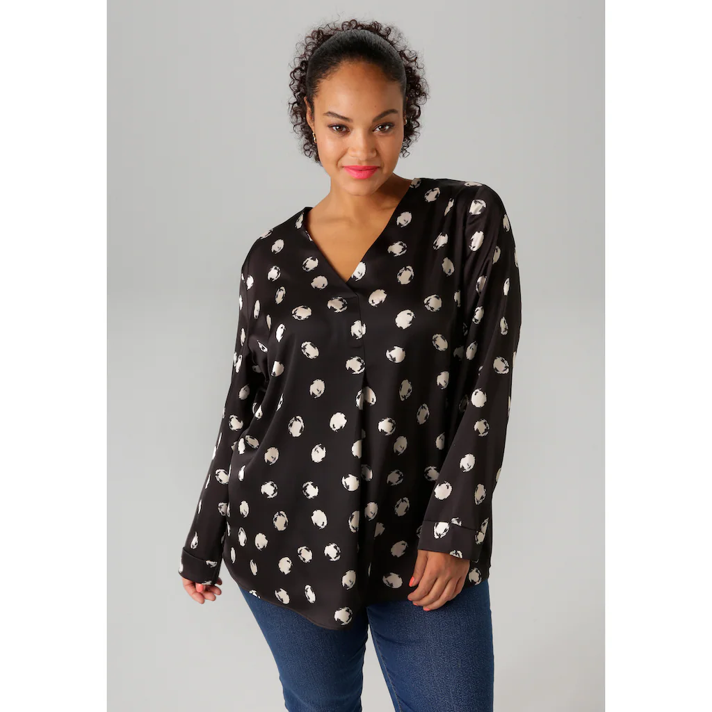 Aniston PLUS Schlupfbluse mit V-Ausschnitt - NEUE KOLLEKTION