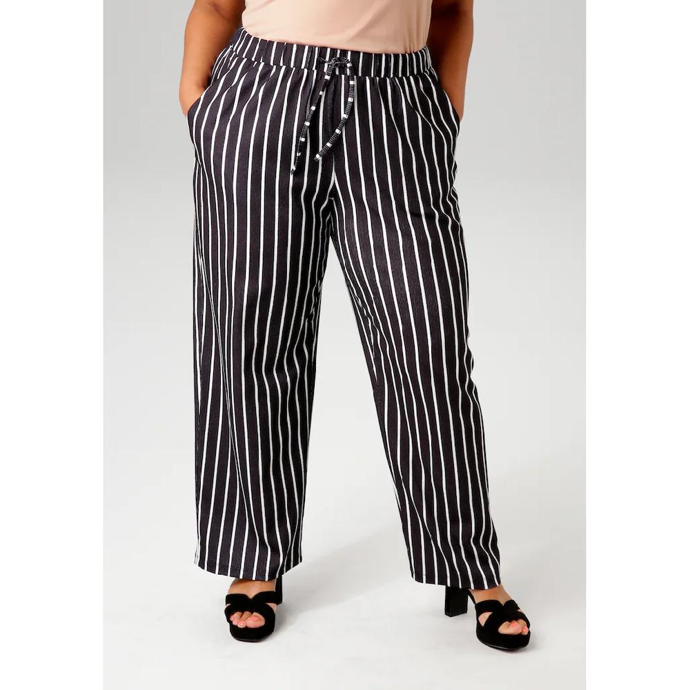 Aniston PLUS Schlupfhose in unifarben oder gestreift - du hast die Wahl - NEUE KOLLEKTION