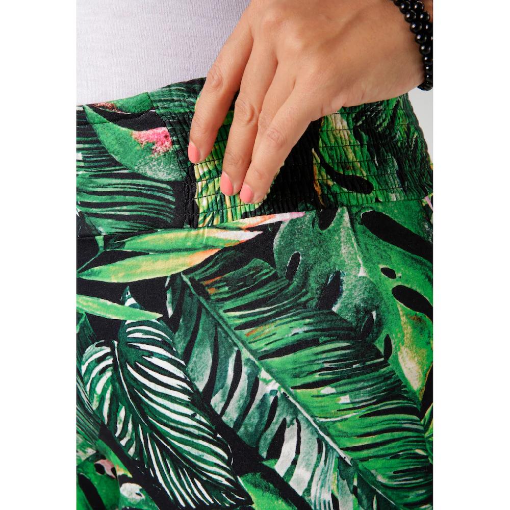 Aniston PLUS Schlupfhose Mir Farbenfrohen Tropischen Blättern Bedruckt - NEUE KOLLEKTION