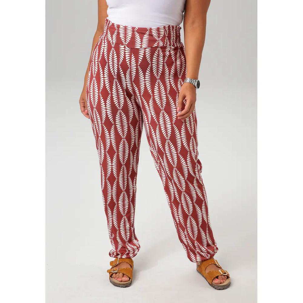 Aniston PLUS Schlupfhose mit grafischen Blättern bedruckt - NEUE KOLLEKTION