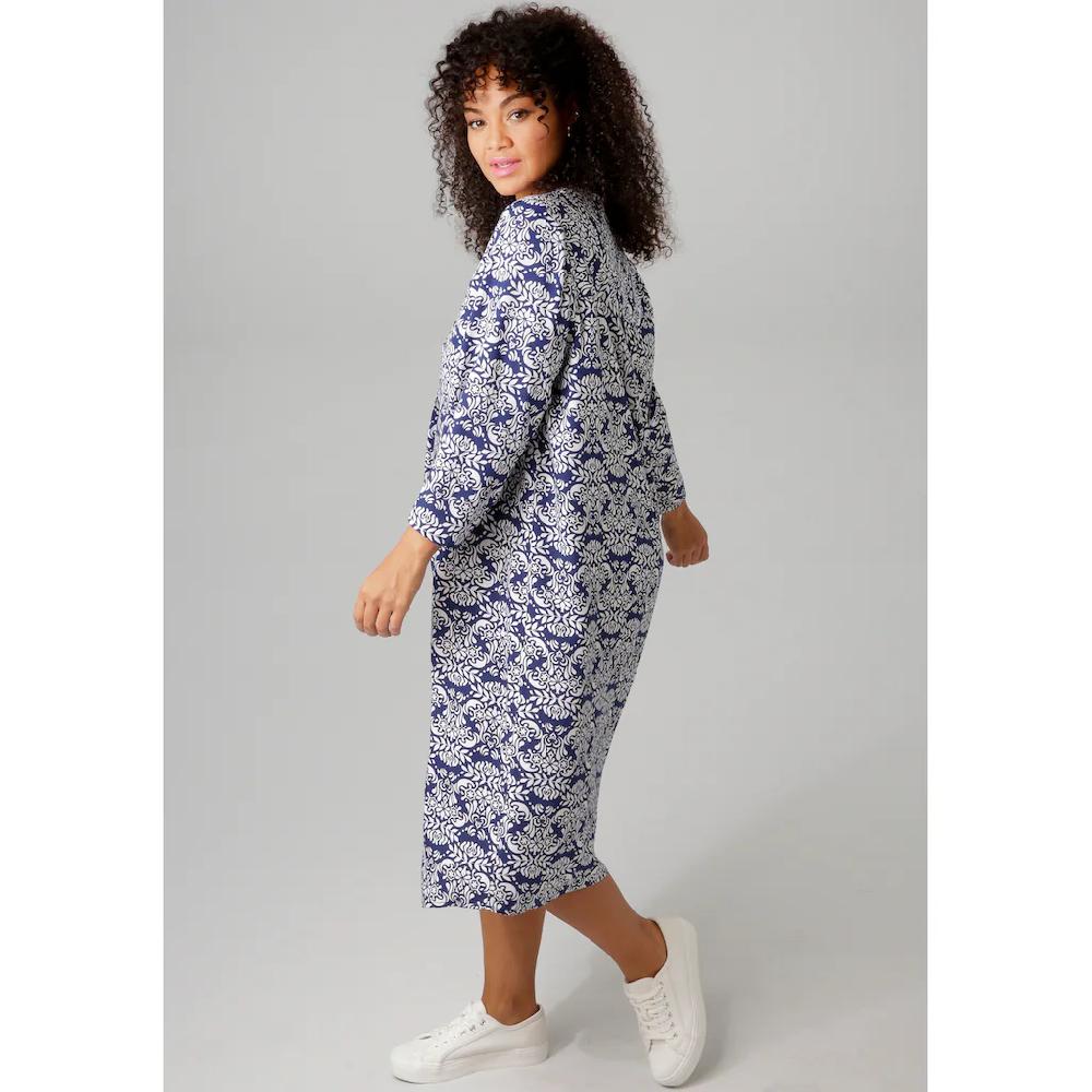 Aniston PLUS Sommerkleid Mit Farbharmonischem Graphischem Druck - NEUE KOLLEKTION