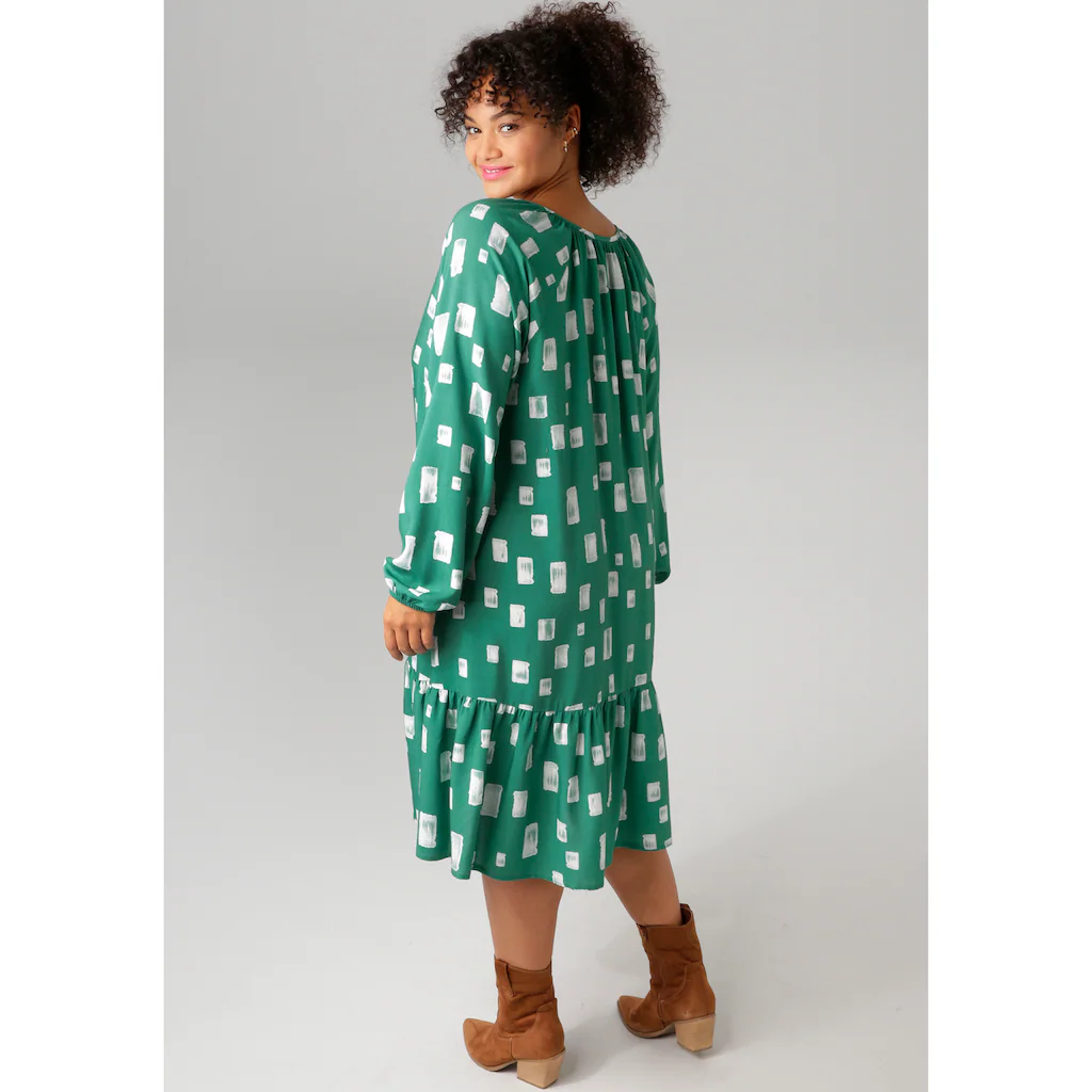Aniston PLUS Sommerkleid Mit Interessantem Muster - NEUE KOLLEKTION