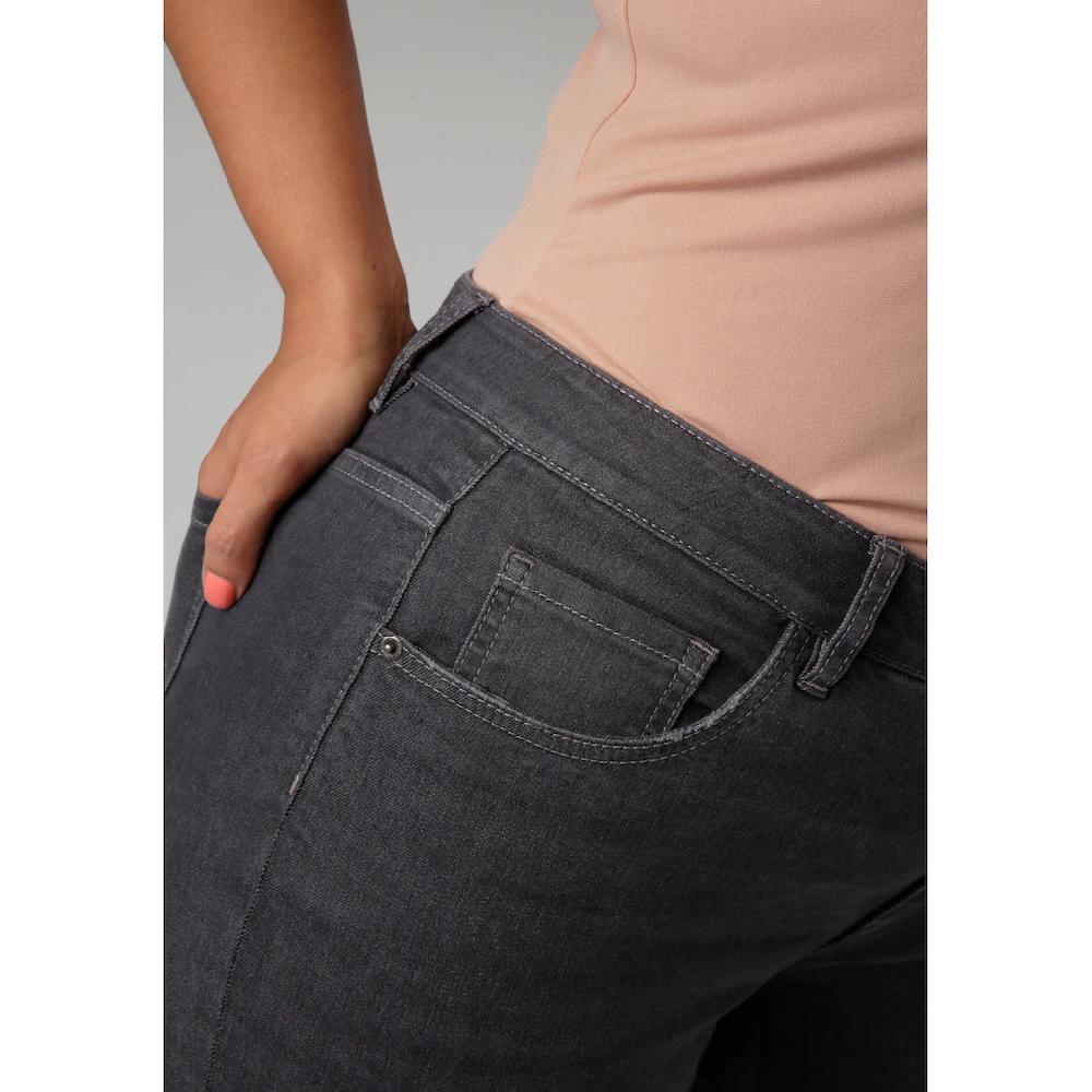 Aniston PLUS Straight-Jeans Mit Leichtem Used-Effekt - NEUE KOLLEKTION