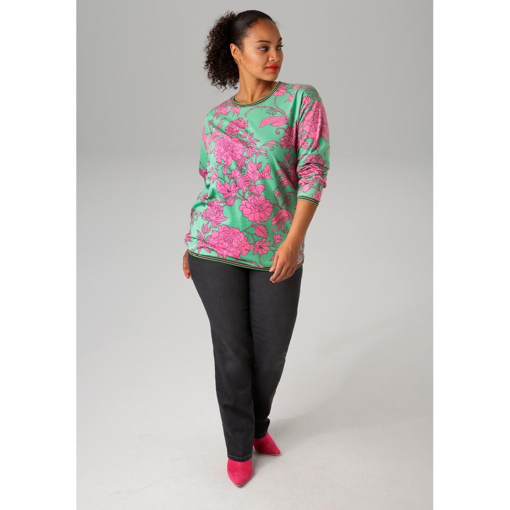 Aniston PLUS Straight-Jeans Mit Leichtem Used-Effekt - NEUE KOLLEKTION