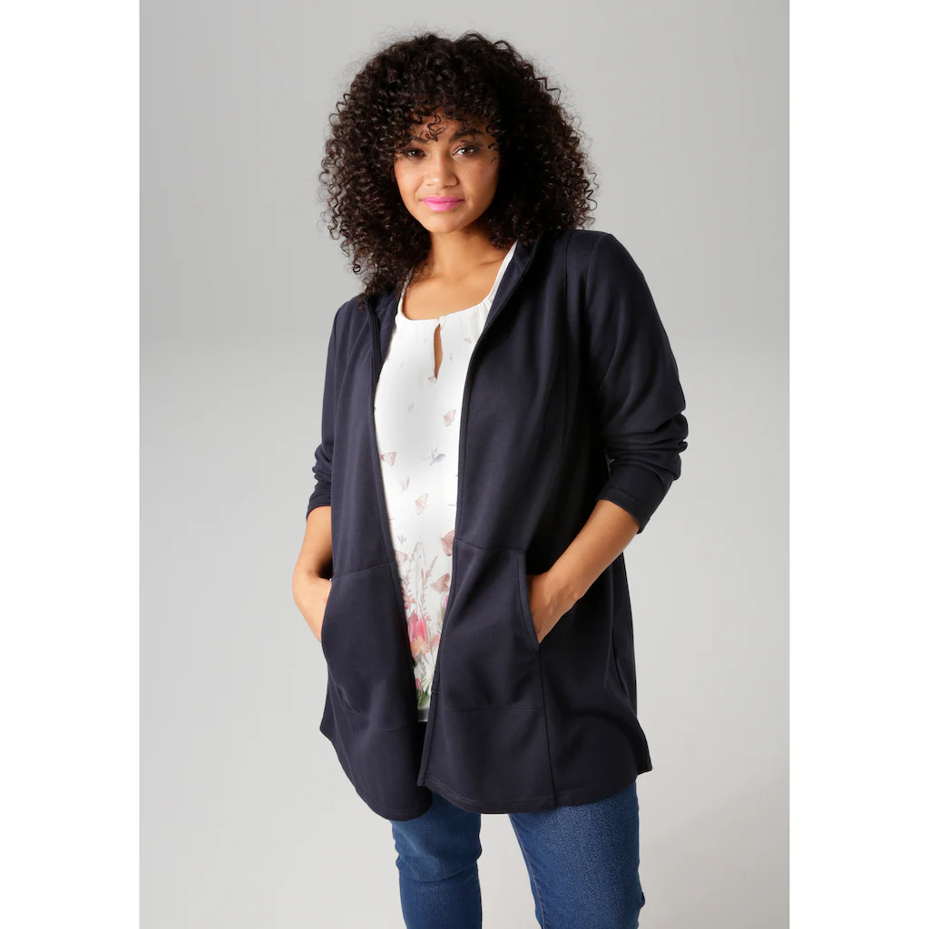 Aniston PLUS Sweatjacke mit Kapuze - NEUE KOLLEKTION