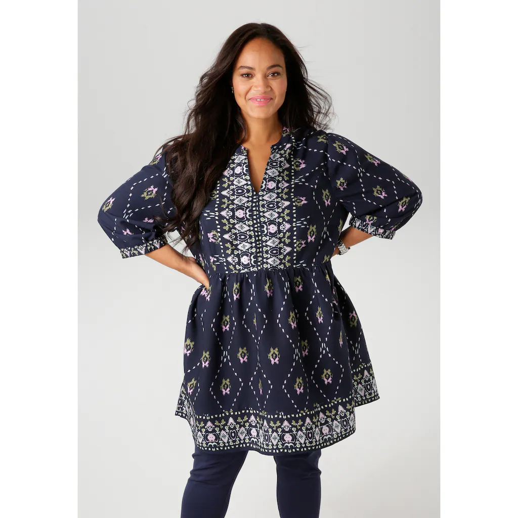 Aniston PLUS Tunika mit fantasievollen farbharmonischen Druck - NEUE KOLLEKTION