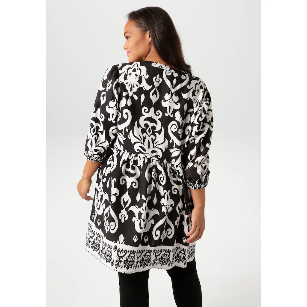 Aniston PLUS Tunika Mit Kontrastfarbigen Ornamenten Bedruckt - NEUE KOLLEKTION