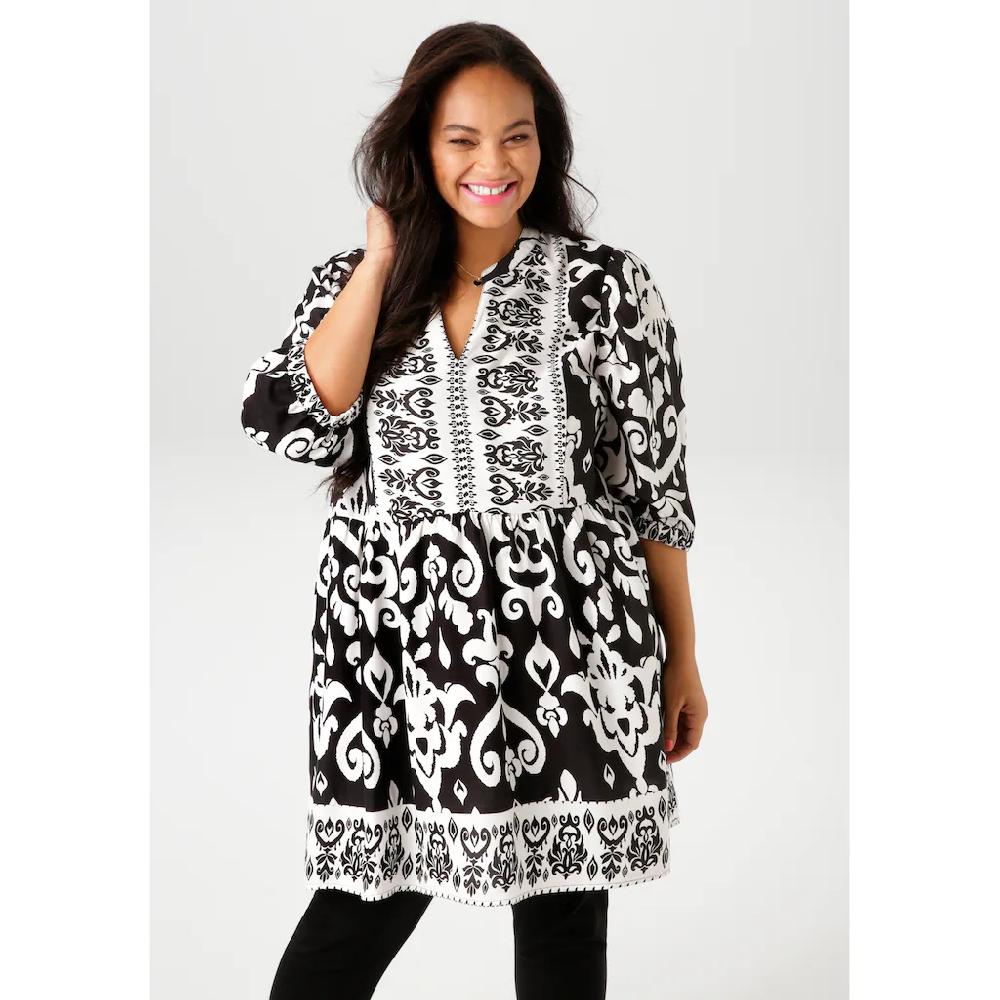 Aniston PLUS Tunika mit kontrastfarbigen Ornamenten bedruckt - NEUE KOLLEKTION