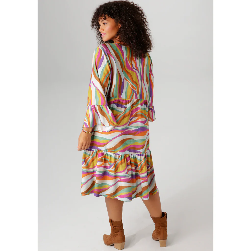 Aniston PLUS Tunikakleid Mit Farbenfrohen Graphischen Druck - NEUE KOLLEKTION