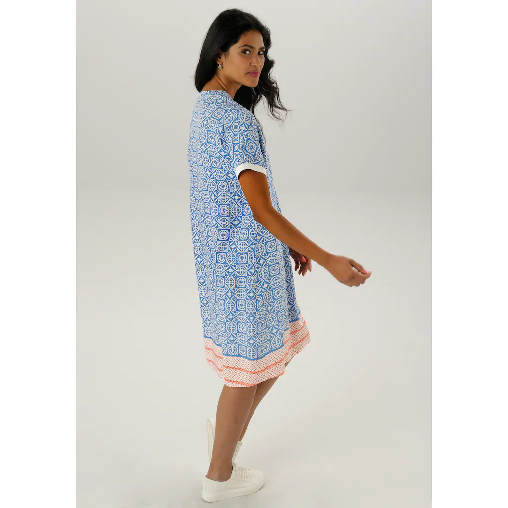 Aniston SELECTED Blusenkleid Mit Farbharmonischen Ornamenten-Musterung - NEUE KOLLEKTION