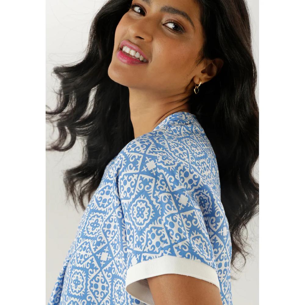 Aniston SELECTED Blusenkleid Mit Farbharmonischen Ornamenten-Musterung - NEUE KOLLEKTION