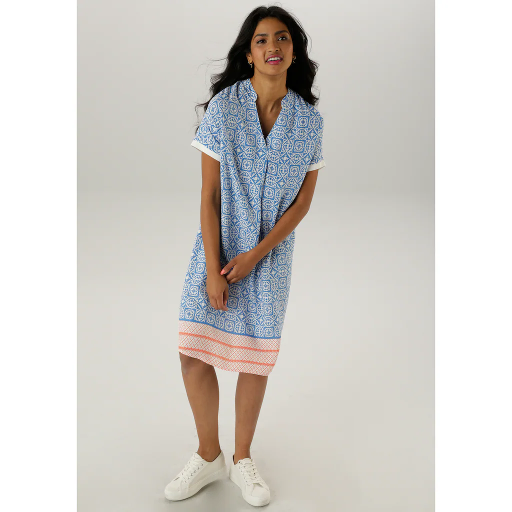Aniston SELECTED Blusenkleid mit farbharmonischen Ornamenten-Musterung - NEUE KOLLEKTION